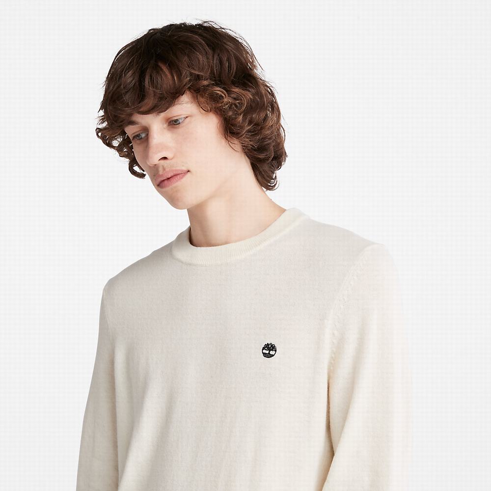 Timberland Cohas Brook Merino Süveter Erkek Beyaz | TR-4571Q