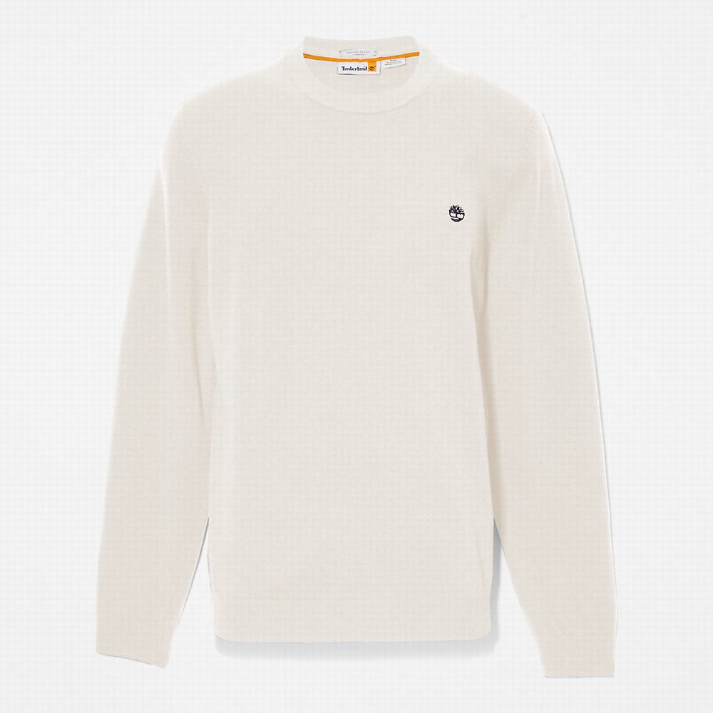Timberland Cohas Brook Merino Süveter Erkek Beyaz | TR-4571Q