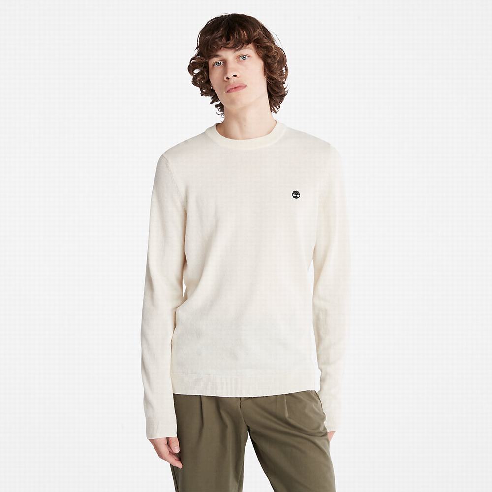 Timberland Cohas Brook Merino Süveter Erkek Beyaz | TR-4571Q