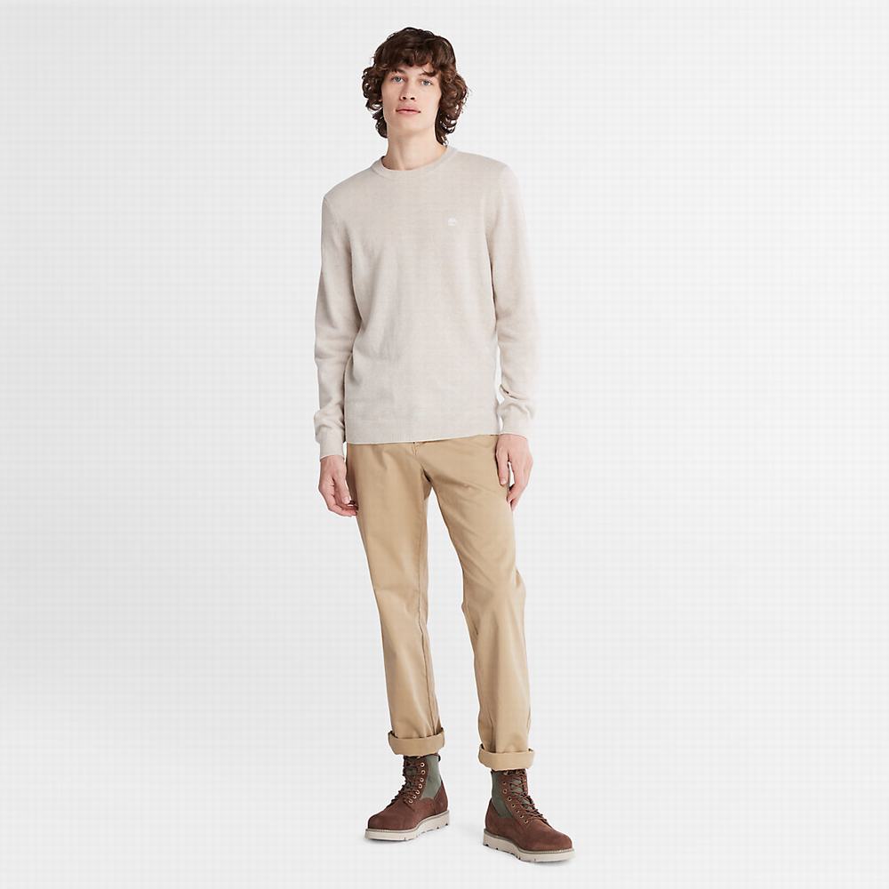Timberland Cohas Brook Merino Süveter Erkek Açık Gri | TR-9305M