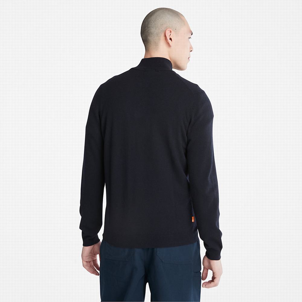 Timberland Cohas Brook Zip-neck Kazak Erkek Lacivert | TR-4957K