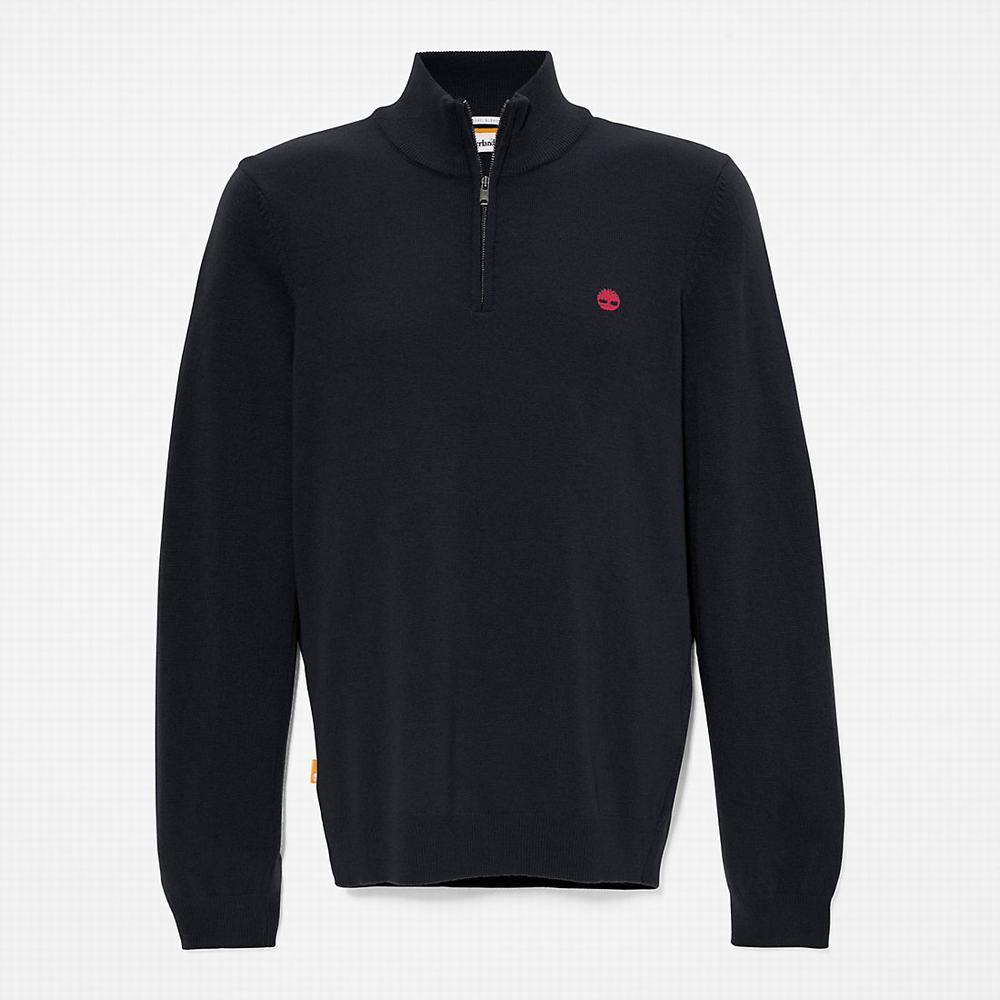 Timberland Cohas Brook Zip-neck Kazak Erkek Lacivert | TR-4957K