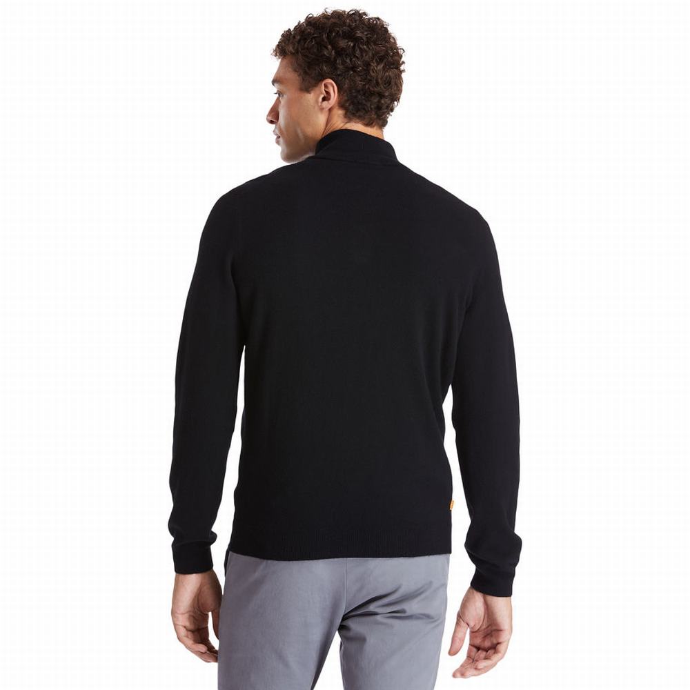 Timberland Cohas Brook Zip-neck Kazak Erkek Siyah | TR-9385M