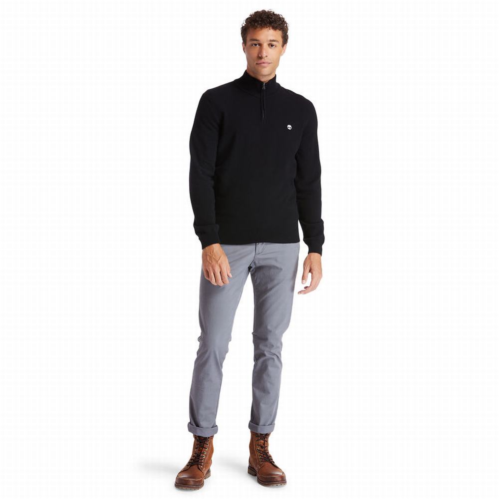Timberland Cohas Brook Zip-neck Kazak Erkek Siyah | TR-9385M