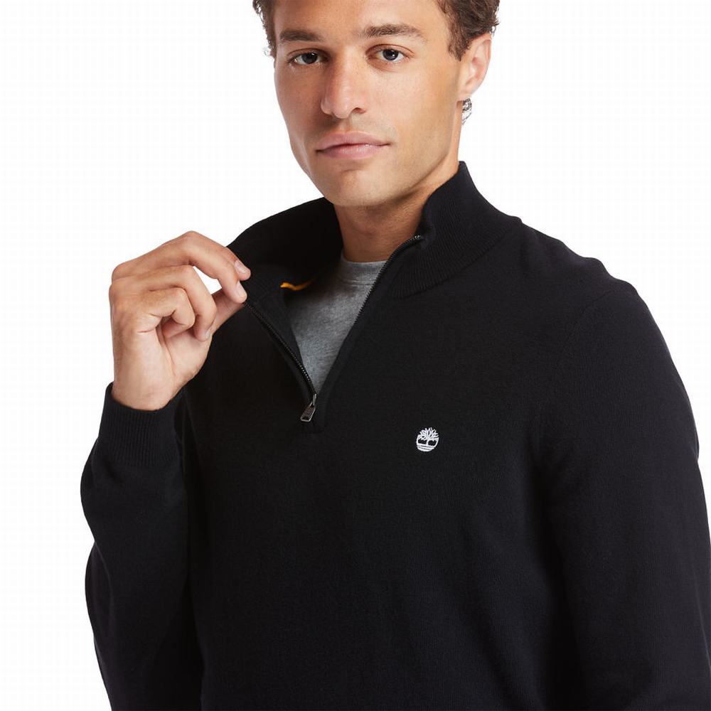 Timberland Cohas Brook Zip-neck Kazak Erkek Siyah | TR-9385M