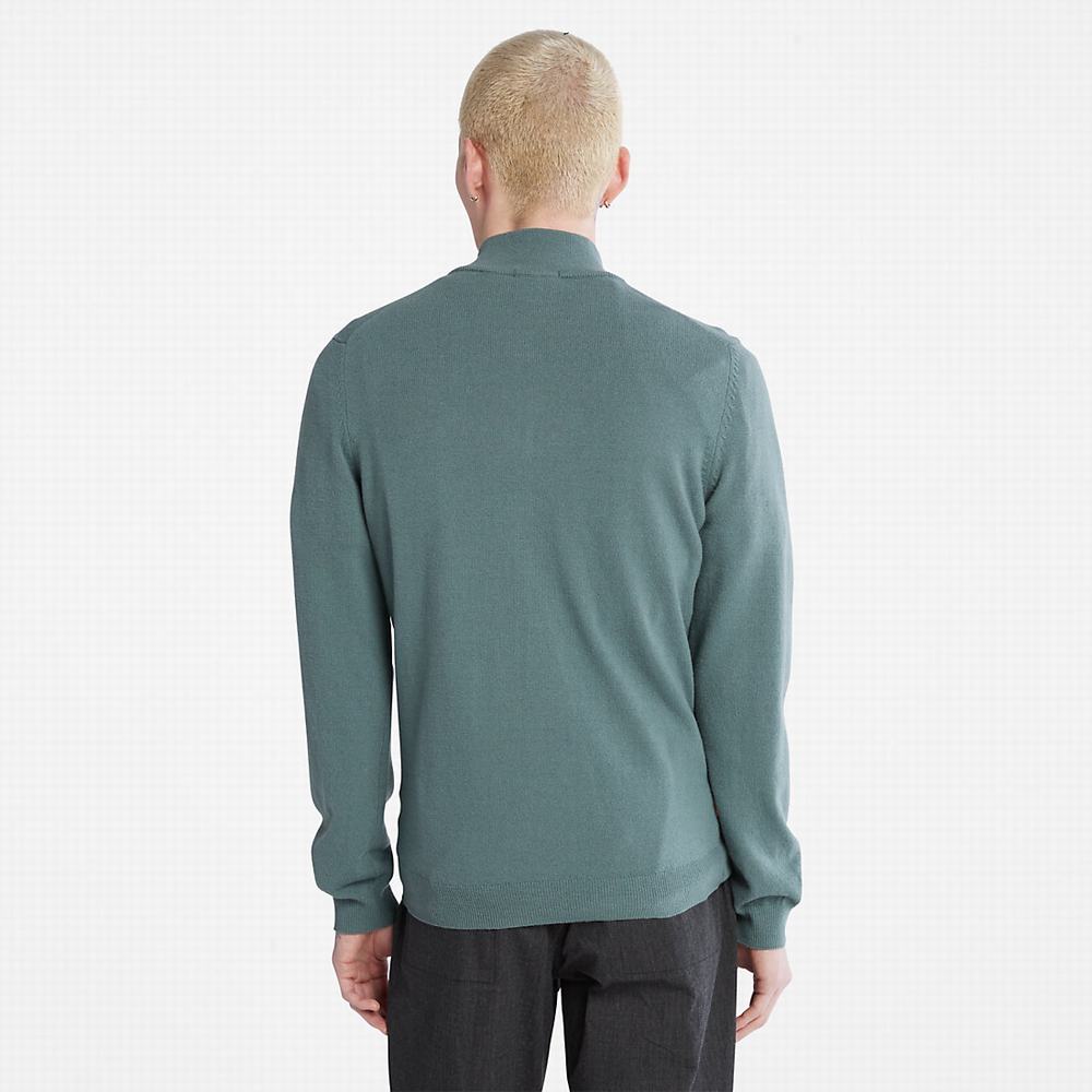 Timberland Cohas Brook Zip-neck Süveter Erkek Yeşil | TR-3720H
