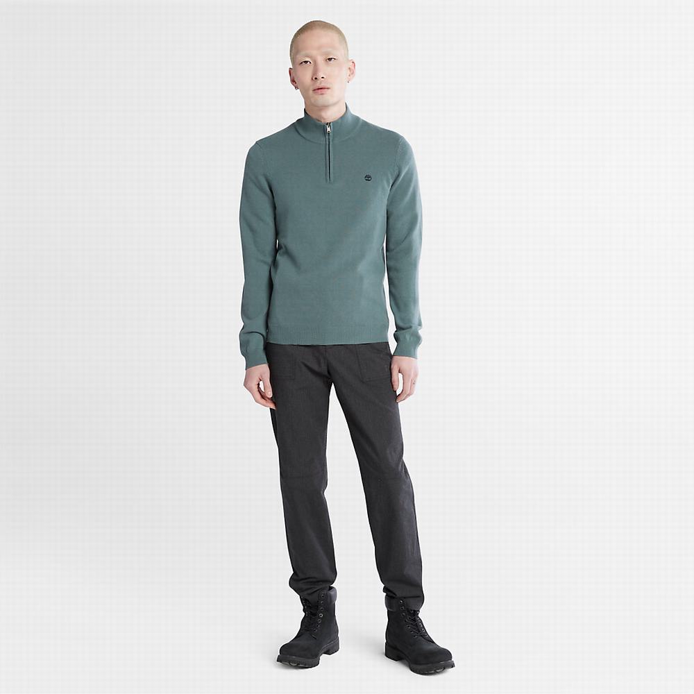 Timberland Cohas Brook Zip-neck Süveter Erkek Yeşil | TR-3720H