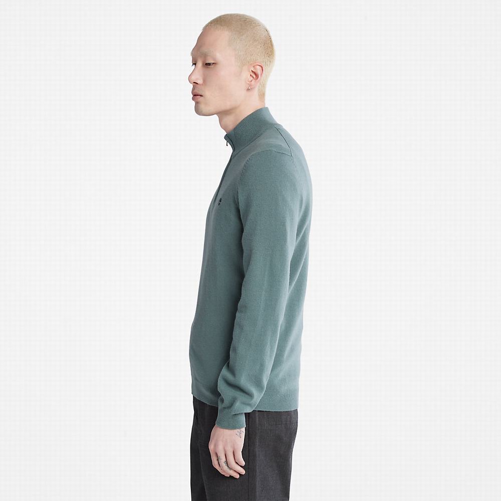 Timberland Cohas Brook Zip-neck Süveter Erkek Yeşil | TR-3720H