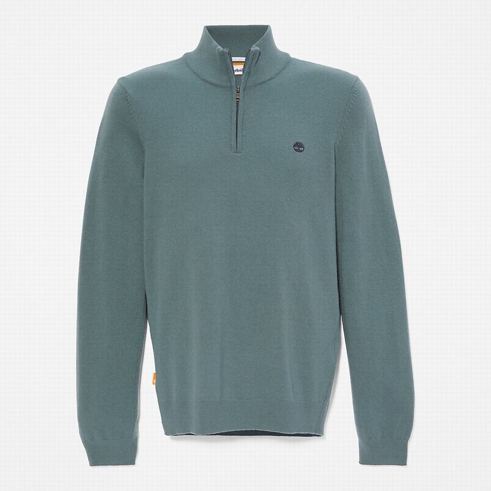 Timberland Cohas Brook Zip-neck Süveter Erkek Yeşil | TR-3720H