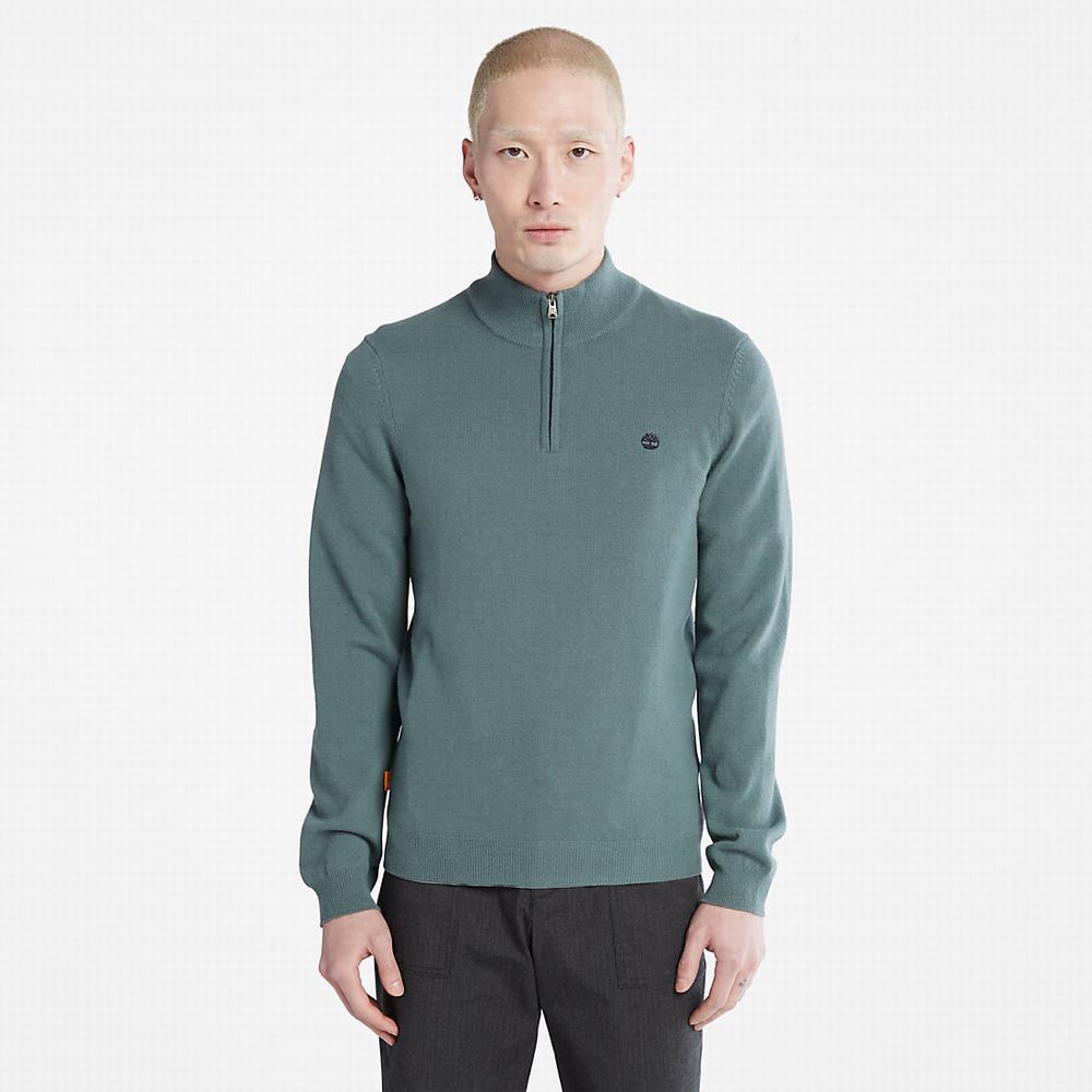 Timberland Cohas Brook Zip-neck Süveter Erkek Yeşil | TR-3720H