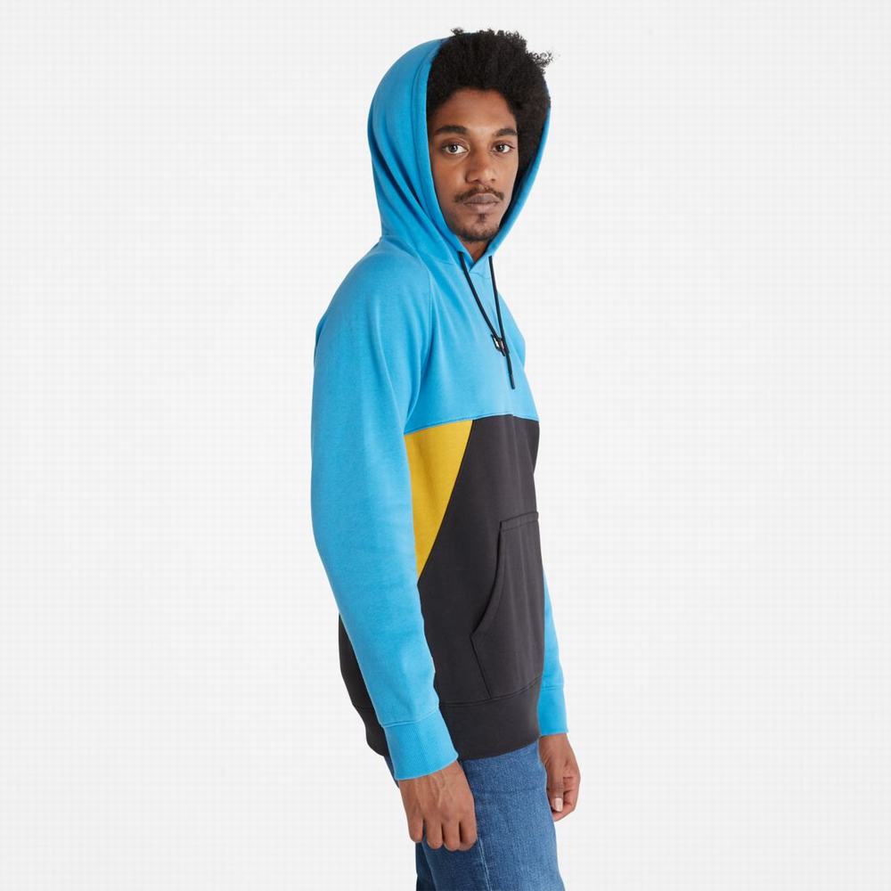 Timberland Colorblock Kapüşonlu Sweatshirt Erkek Açık Mavi Siyah | TR-9125H