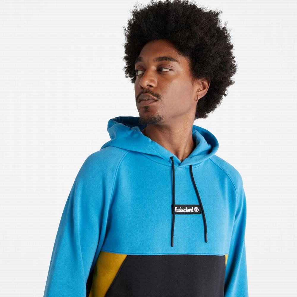 Timberland Colorblock Kapüşonlu Sweatshirt Erkek Açık Mavi Siyah | TR-9125H