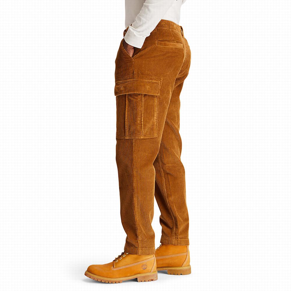 Timberland Corduroy Cargo Pantolon Erkek Kahverengi | TR-7925T