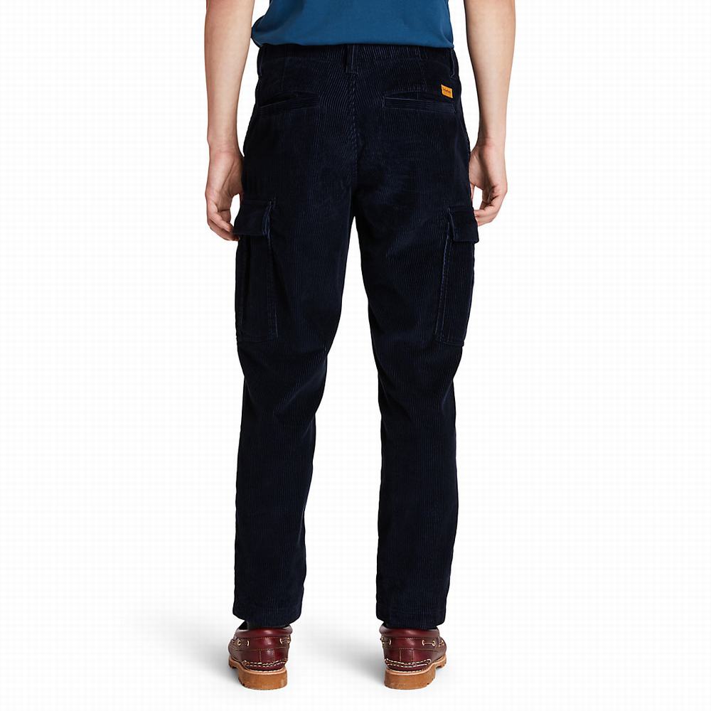 Timberland Corduroy Cargo Pantolon Erkek Lacivert | TR-9472Y