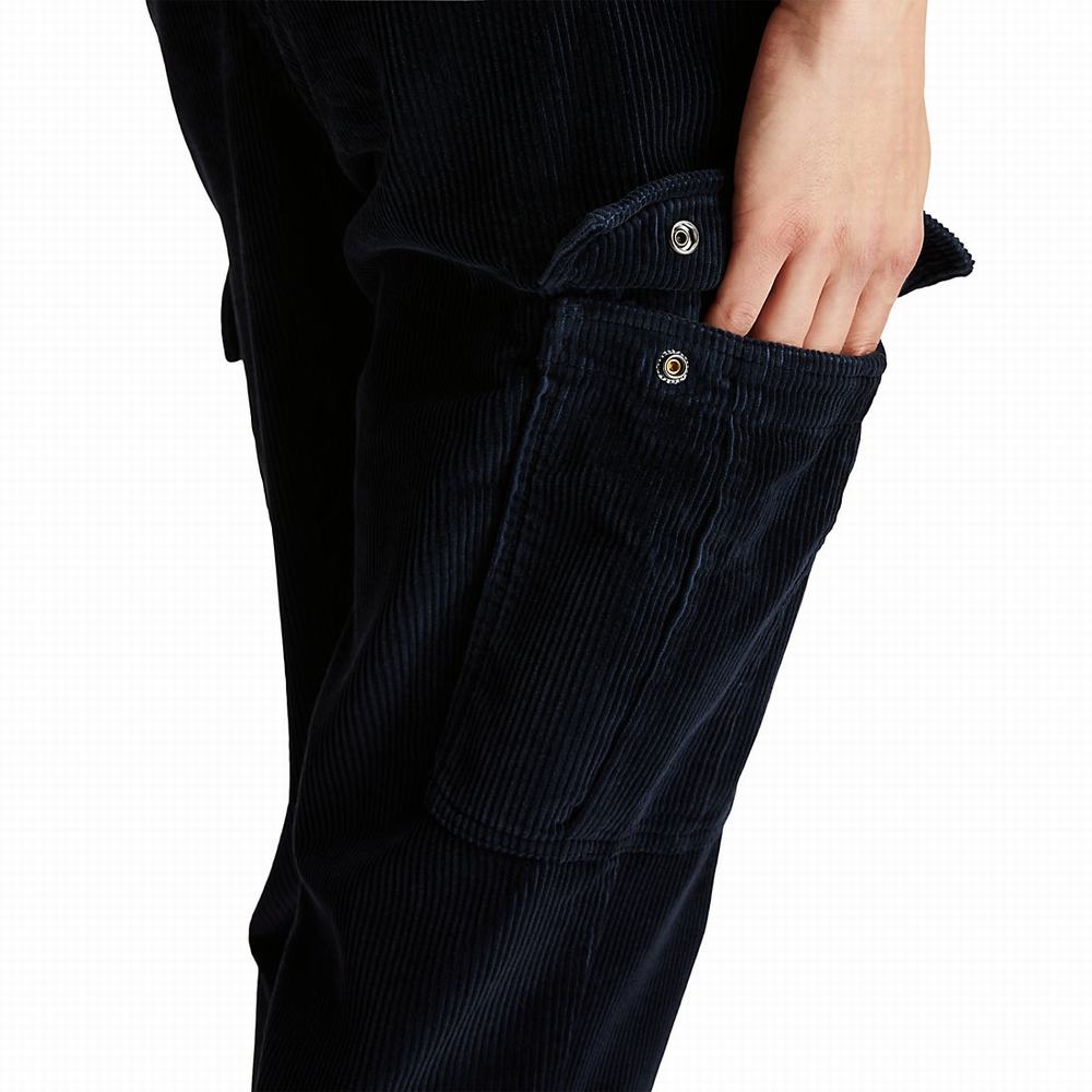 Timberland Corduroy Cargo Pantolon Erkek Lacivert | TR-9472Y