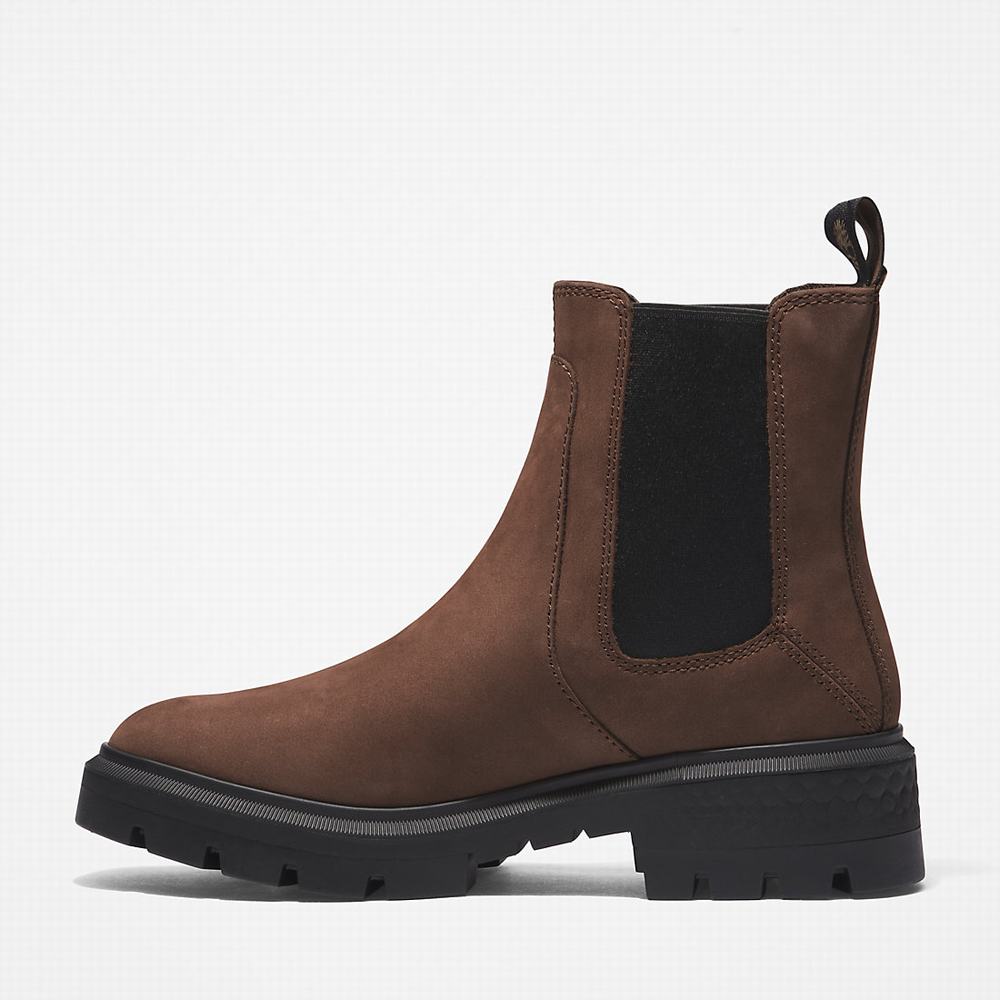 Timberland Cortina Valley Chelsea Chelsea Bot Kadın Koyu Kahverengi | TR-0793P
