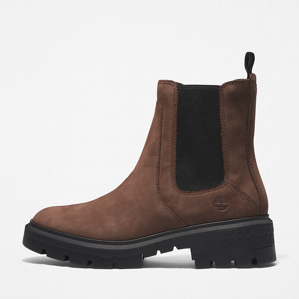 Timberland Cortina Valley Chelsea Chelsea Bot Kadın Koyu Kahverengi | TR-0793P