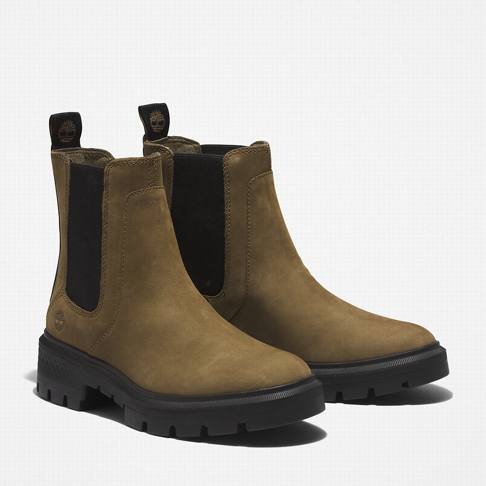 Timberland Cortina Valley Chelsea Chelsea Bot Kadın Yeşil | TR-7915Y