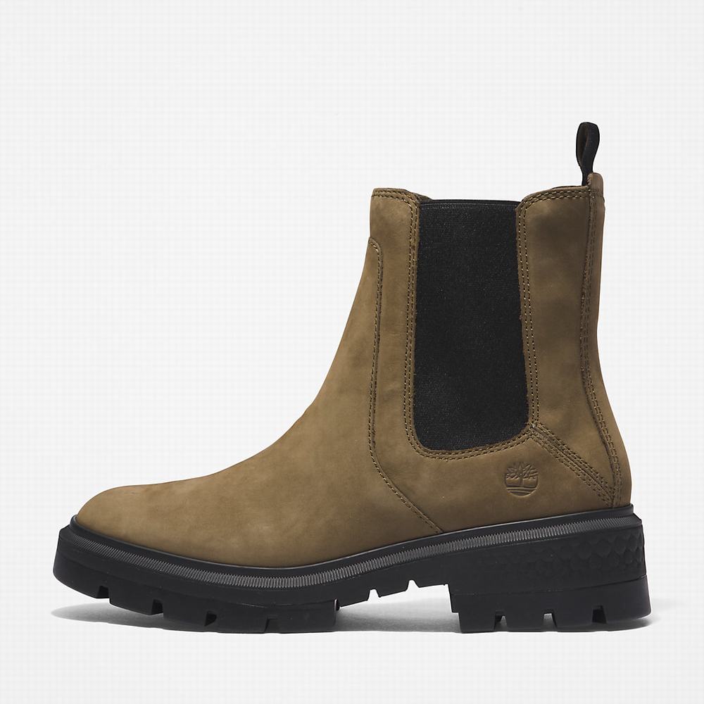 Timberland Cortina Valley Chelsea Chelsea Bot Kadın Yeşil | TR-7915Y