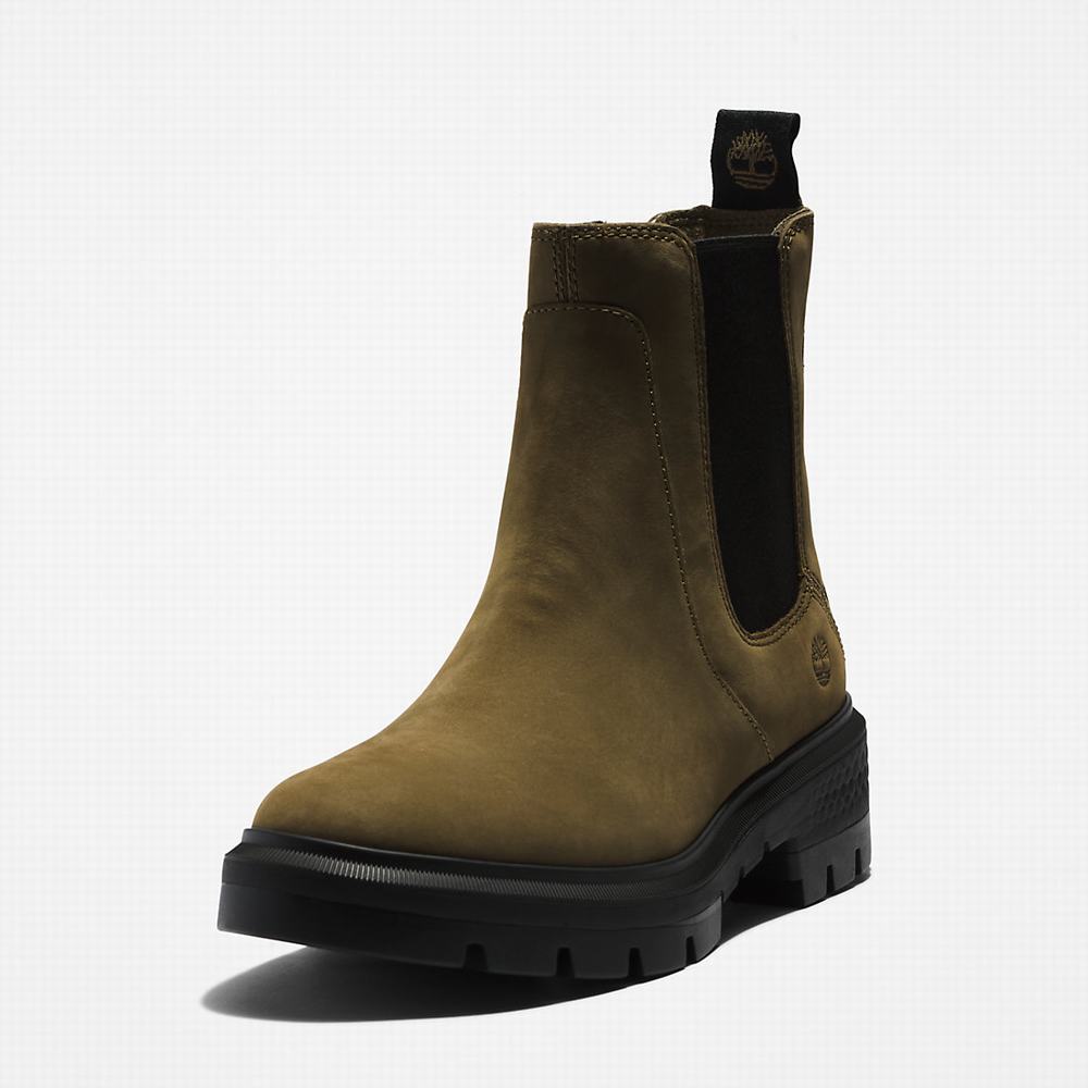 Timberland Cortina Valley Chelsea Chelsea Bot Kadın Yeşil | TR-7915Y