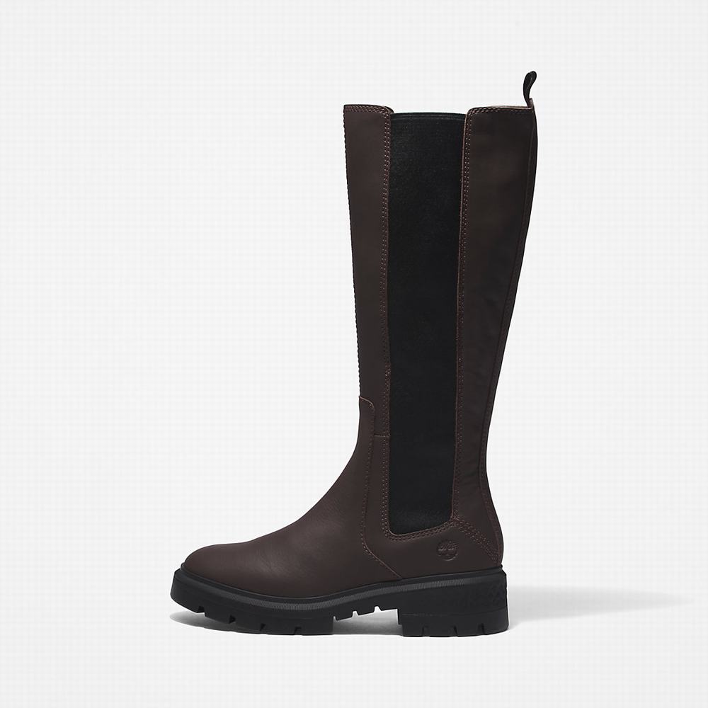 Timberland Cortina Valley Tall Çizme Kadın Koyu Kahverengi | TR-0197P