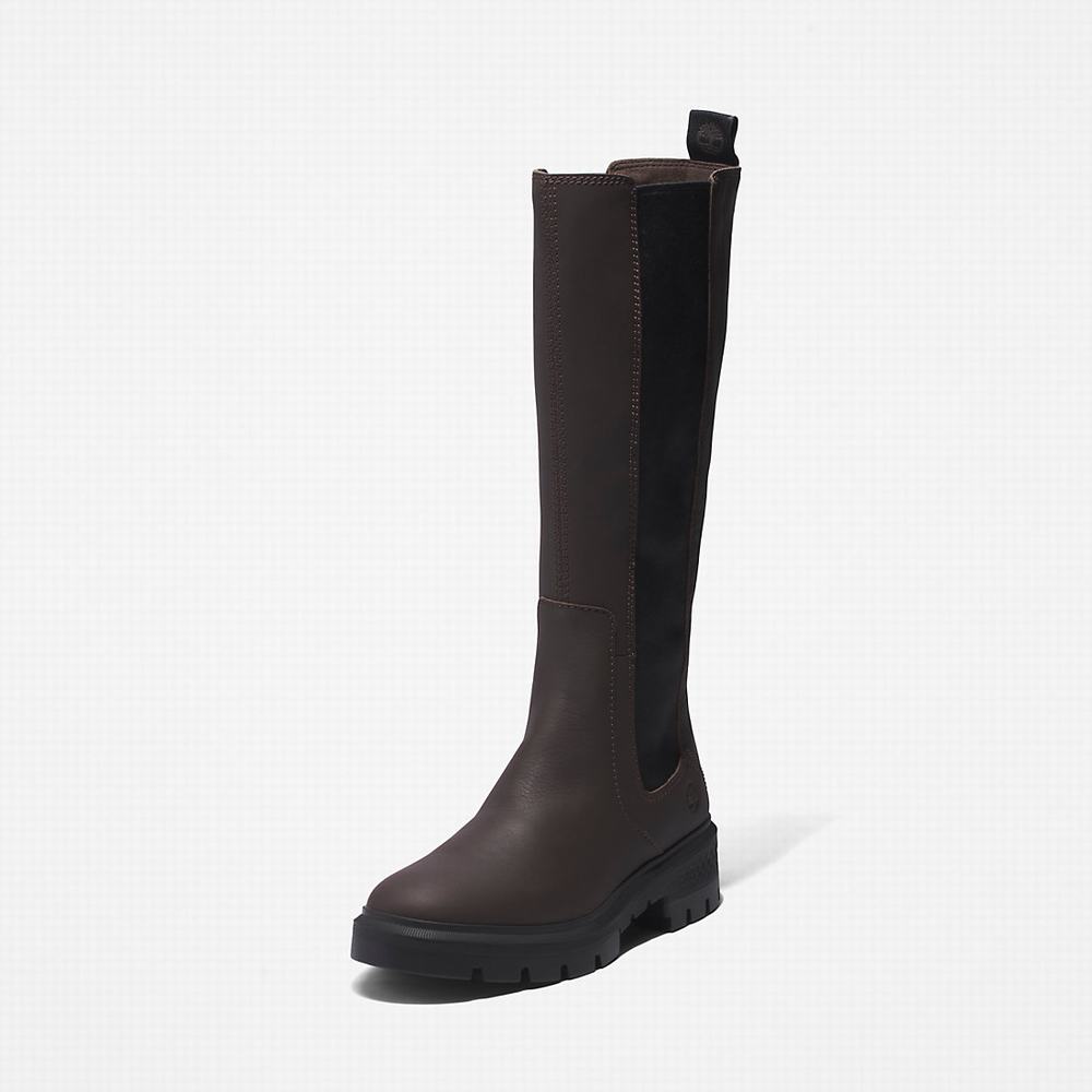 Timberland Cortina Valley Tall Çizme Kadın Koyu Kahverengi | TR-0197P