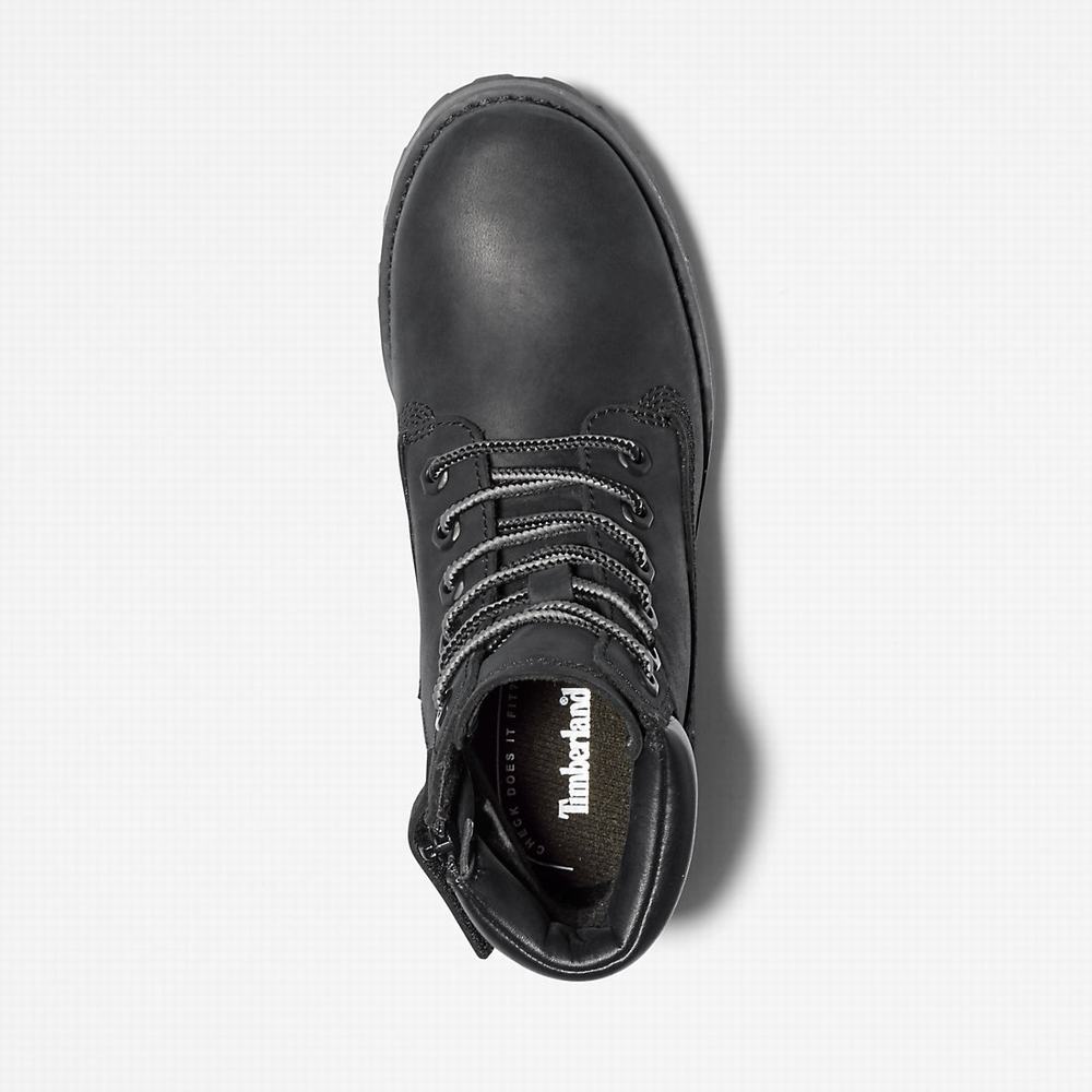 Timberland Courma 6 Inch Side-Zip Bot Çocuk Siyah | TR-0798H