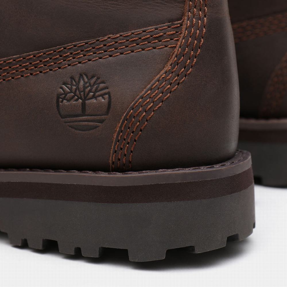 Timberland Courma 6 Inch Side-Zip Bot Çocuk Koyu Kahverengi | TR-6351F