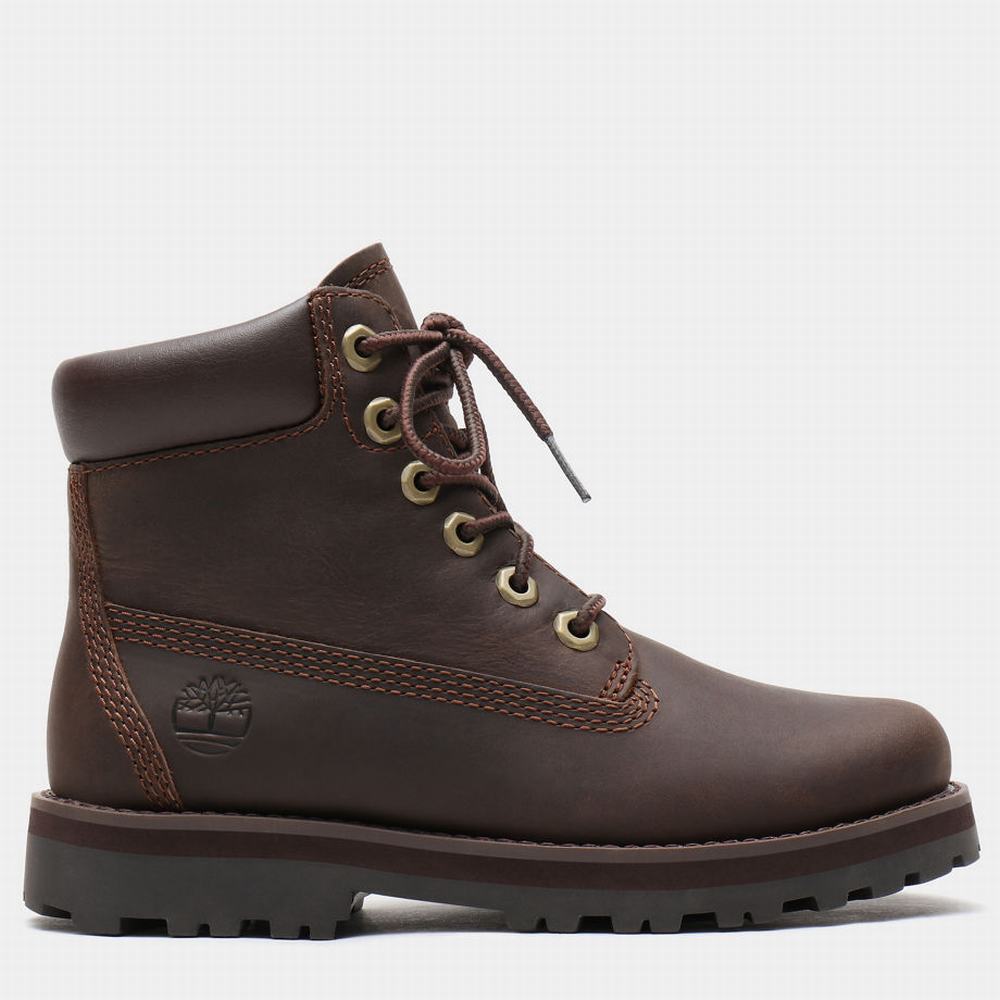 Timberland Courma 6 Inch Side-Zip Bot Çocuk Koyu Kahverengi | TR-6351F