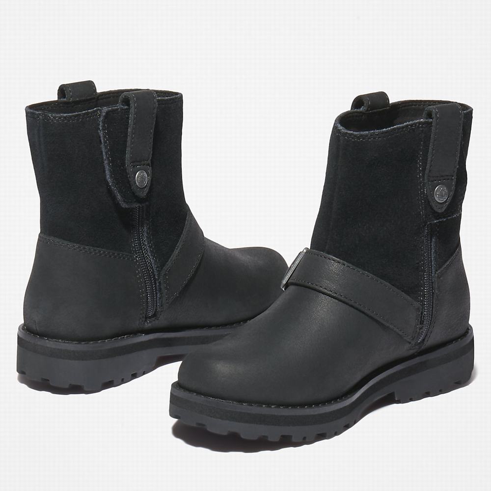 Timberland Courma Side-zip Winter Bot Çocuk Siyah | TR-1257K