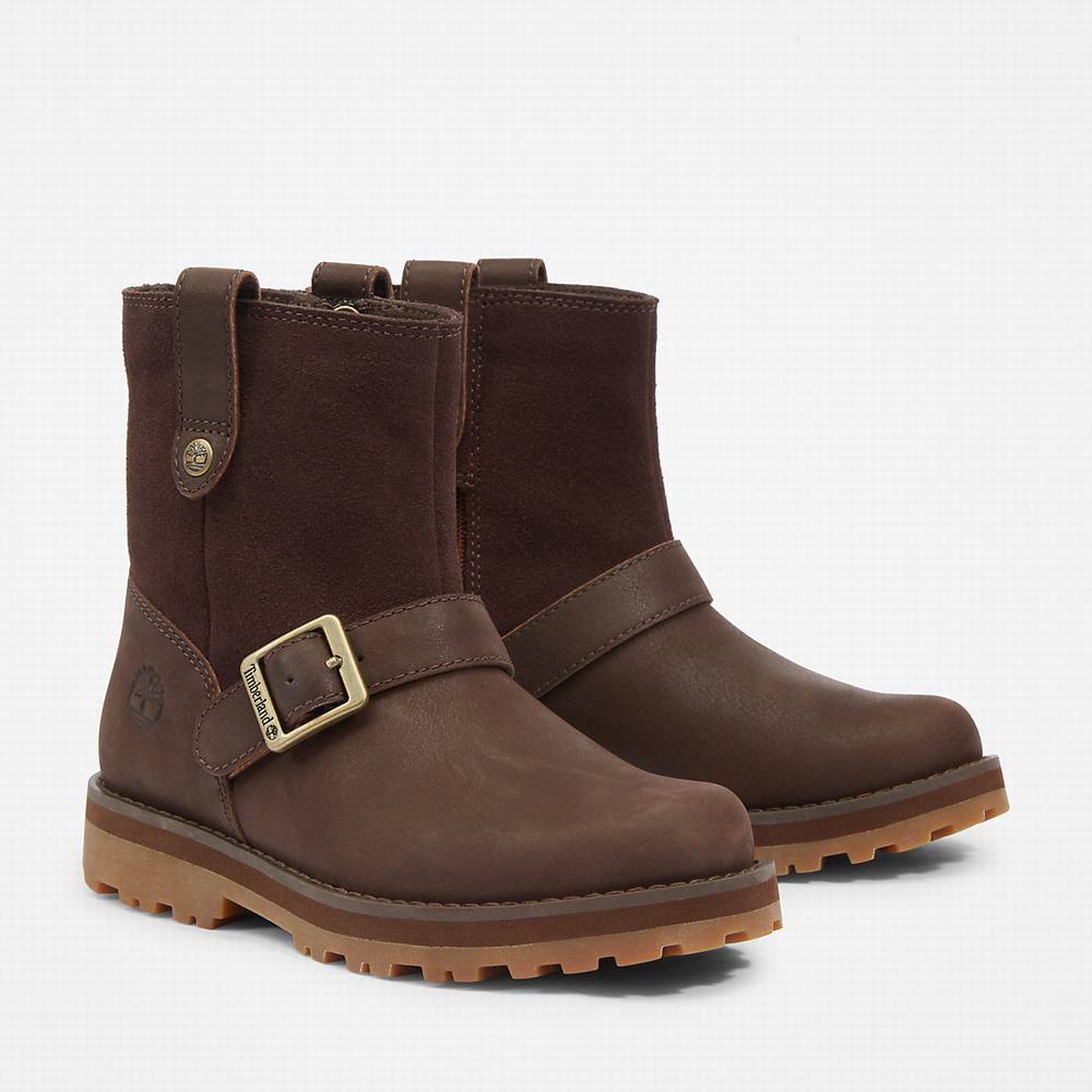 Timberland Courma Side-zip Winter Bot Çocuk Koyu Kahverengi | TR-2053L