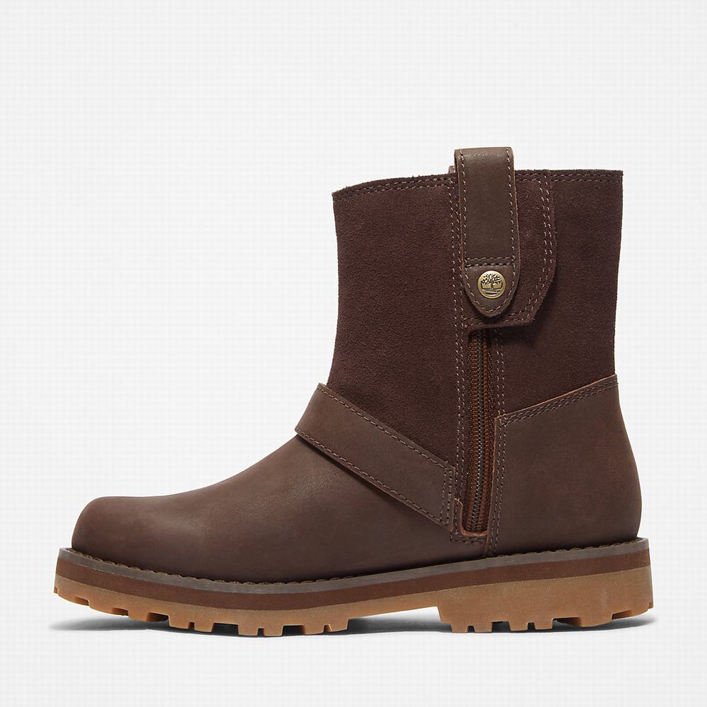 Timberland Courma Side-zip Winter Bot Çocuk Koyu Kahverengi | TR-2053L