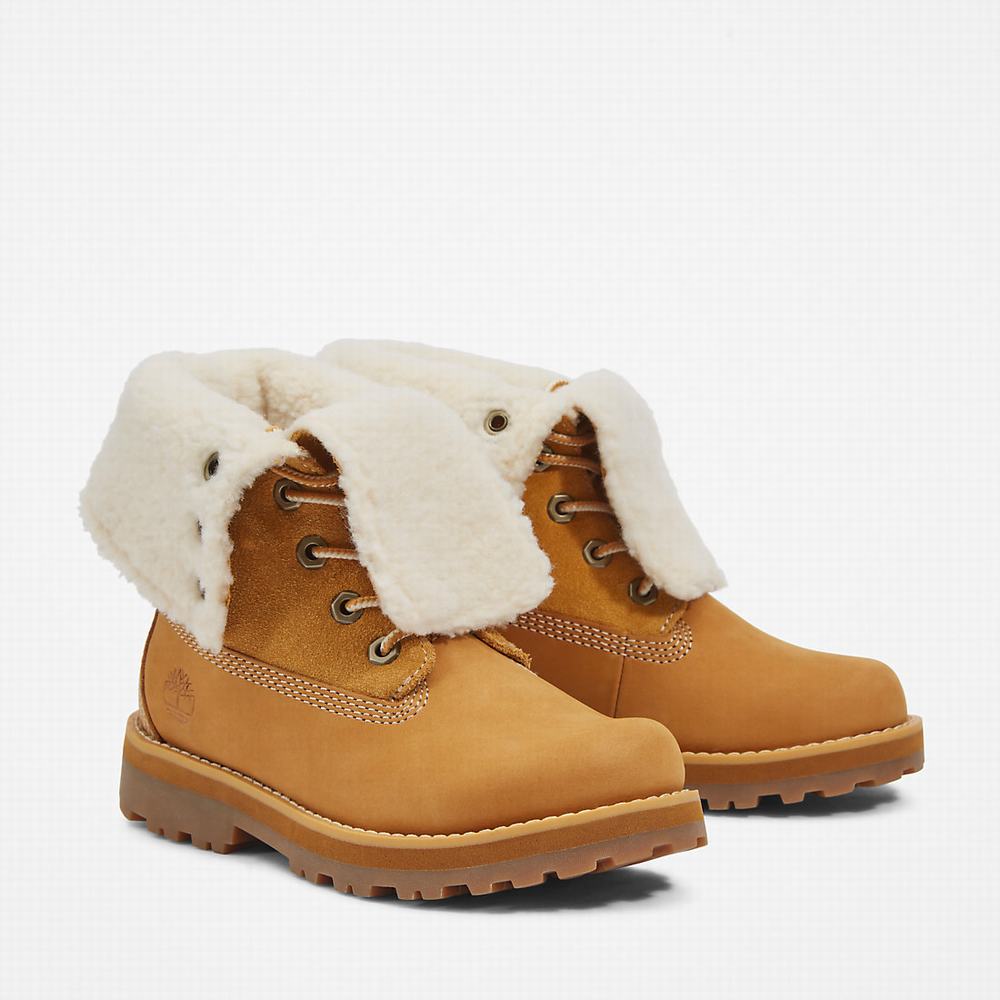 Timberland Courma Warm-lined Fold-Down Bot Çocuk Açık Kahverengi | TR-0849Q