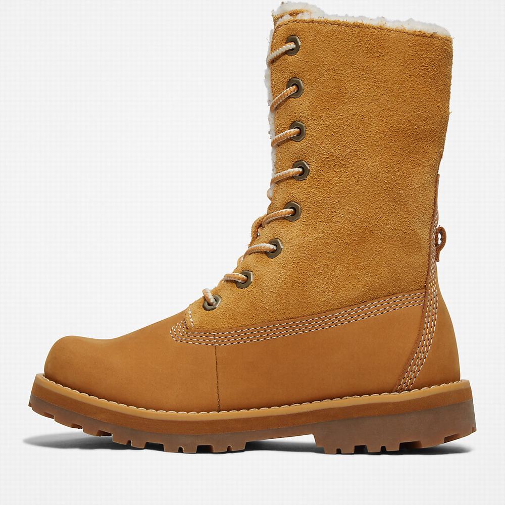 Timberland Courma Warm-lined Fold-Down Bot Çocuk Açık Kahverengi | TR-0849Q