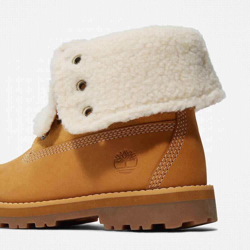 Timberland Courma Warm-lined Fold-Down Bot Çocuk Açık Kahverengi | TR-0849Q
