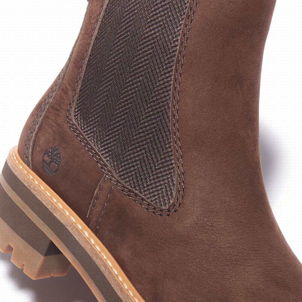 Timberland Courmayeur Valley Chelsea Chelsea Bot Kadın Koyu Kahverengi | TR-2647D