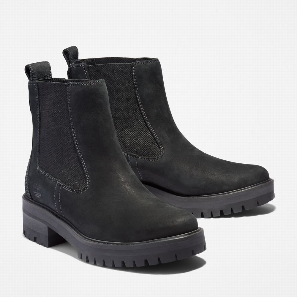 Timberland Courmayeur Valley Chelsea Chelsea Bot Kadın Siyah | TR-6714T