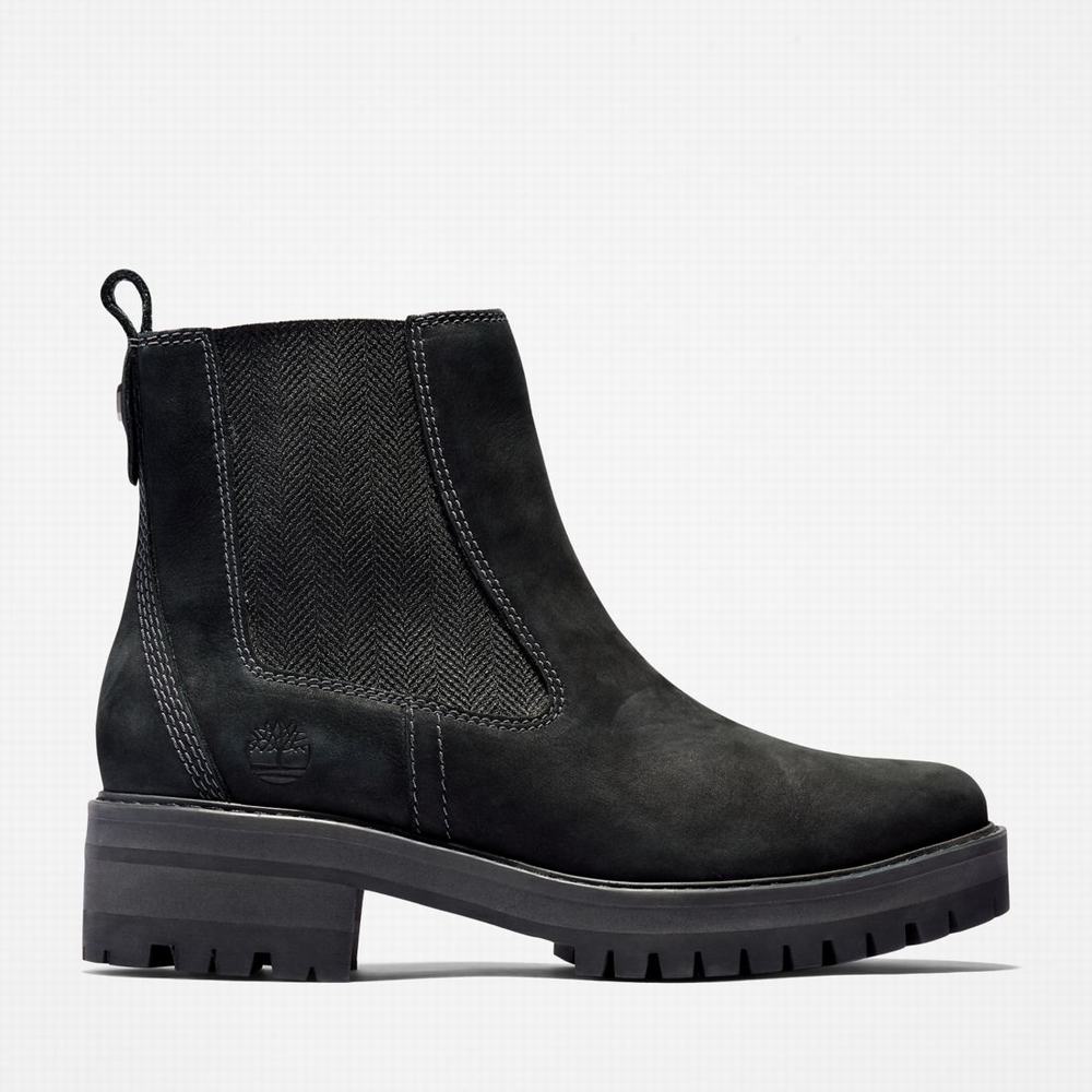Timberland Courmayeur Valley Chelsea Chelsea Bot Kadın Siyah | TR-6714T