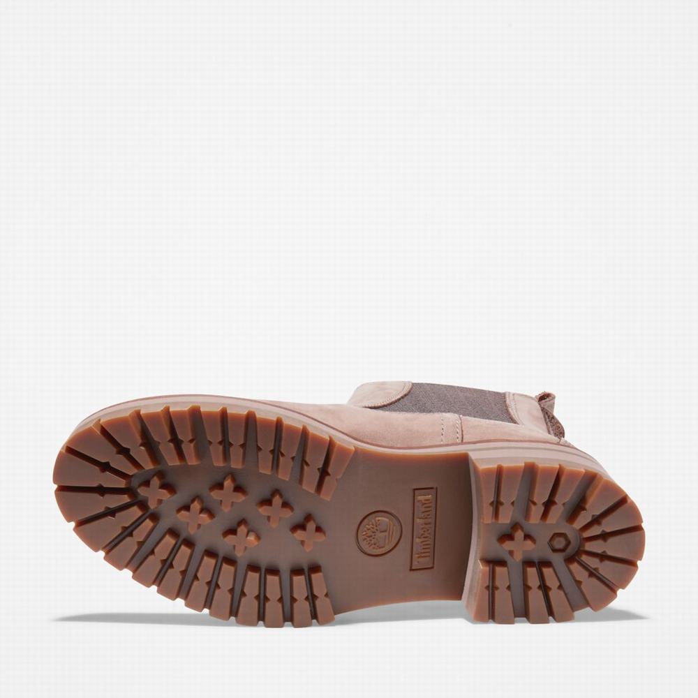 Timberland Courmayeur Valley Chelsea Chelsea Bot Kadın Taupe Nubuck | TR-7064Y