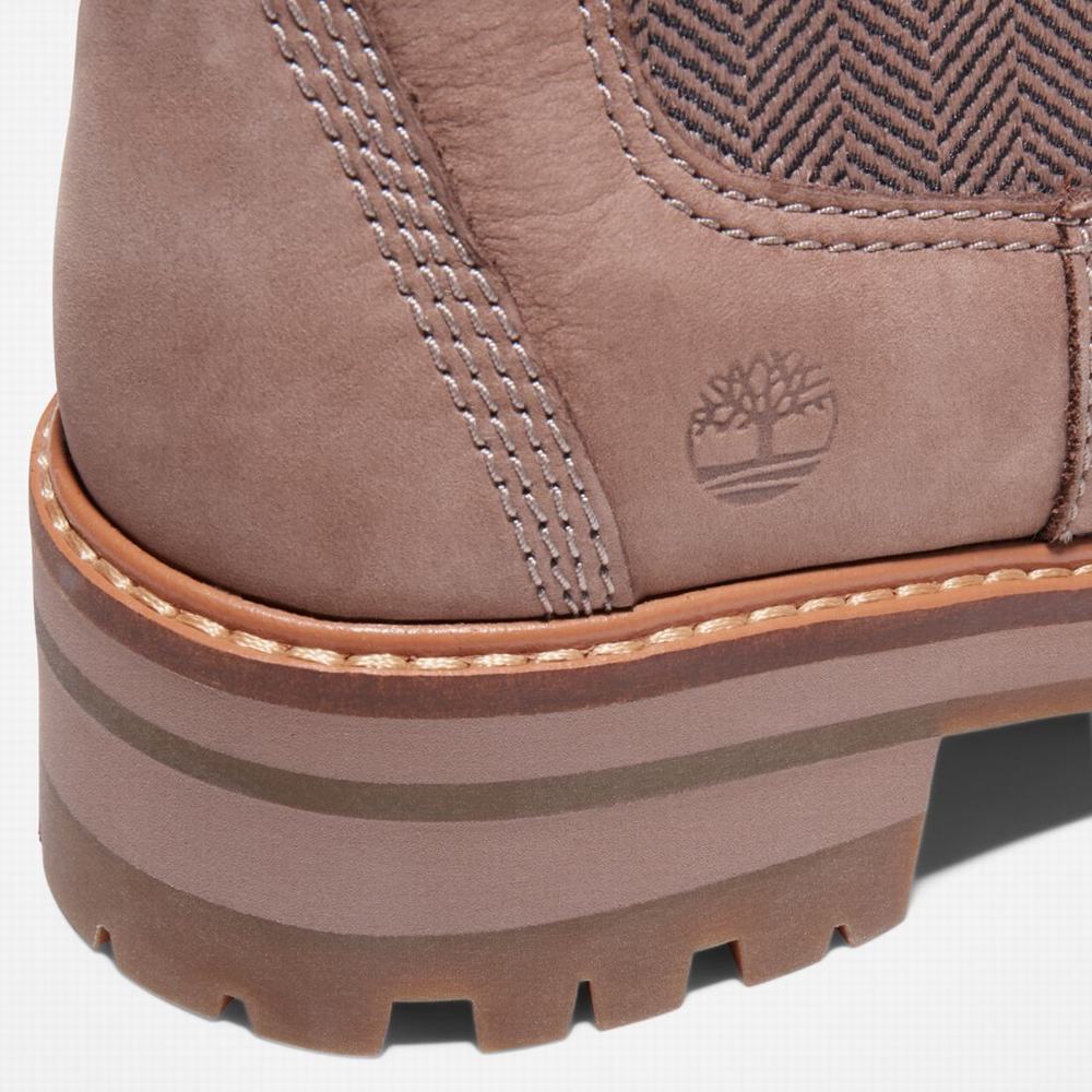 Timberland Courmayeur Valley Chelsea Chelsea Bot Kadın Taupe Nubuck | TR-7064Y