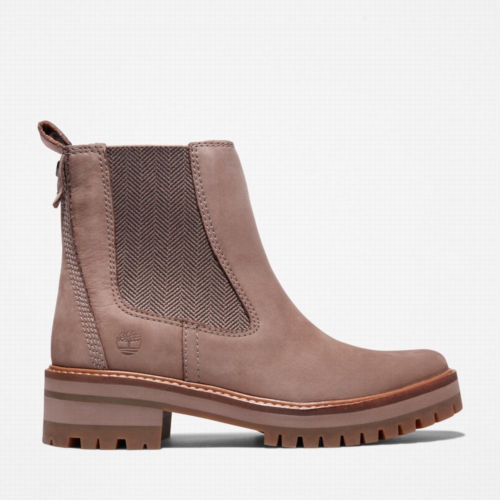 Timberland Courmayeur Valley Chelsea Chelsea Bot Kadın Taupe Nubuck | TR-7064Y