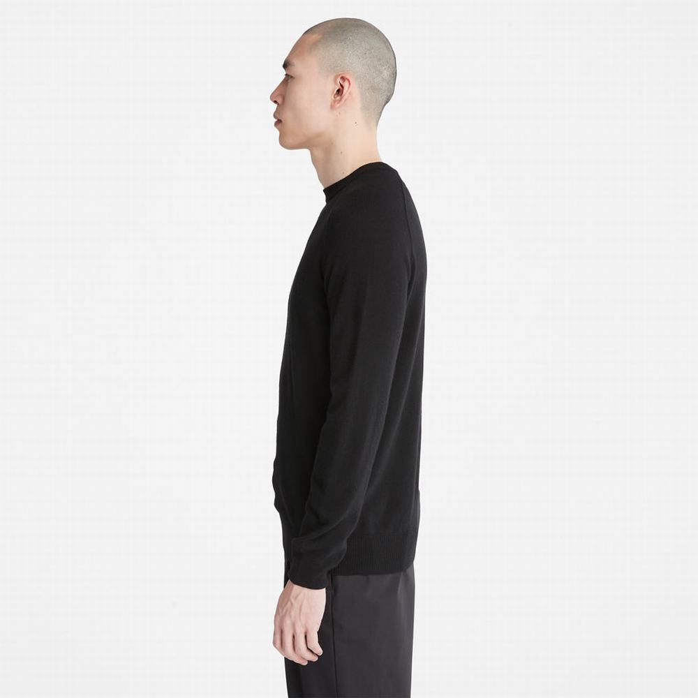 Timberland Crewneck Raglan Süveter Erkek Siyah | TR-0462R