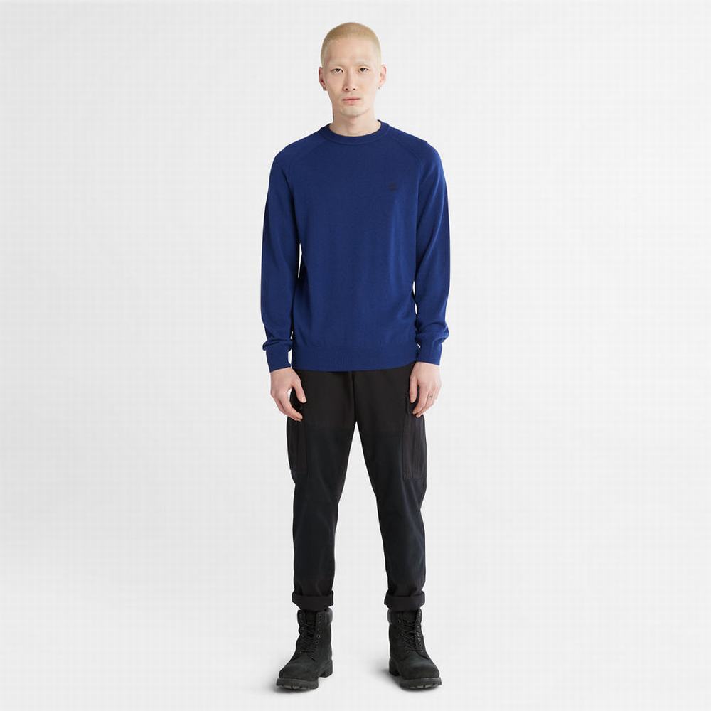 Timberland Crewneck Raglan Süveter Erkek Koyu Mavi | TR-8236M
