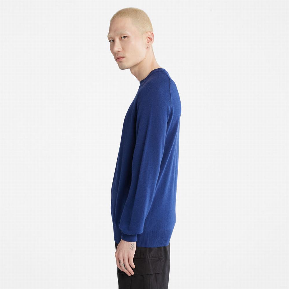 Timberland Crewneck Raglan Süveter Erkek Koyu Mavi | TR-8236M