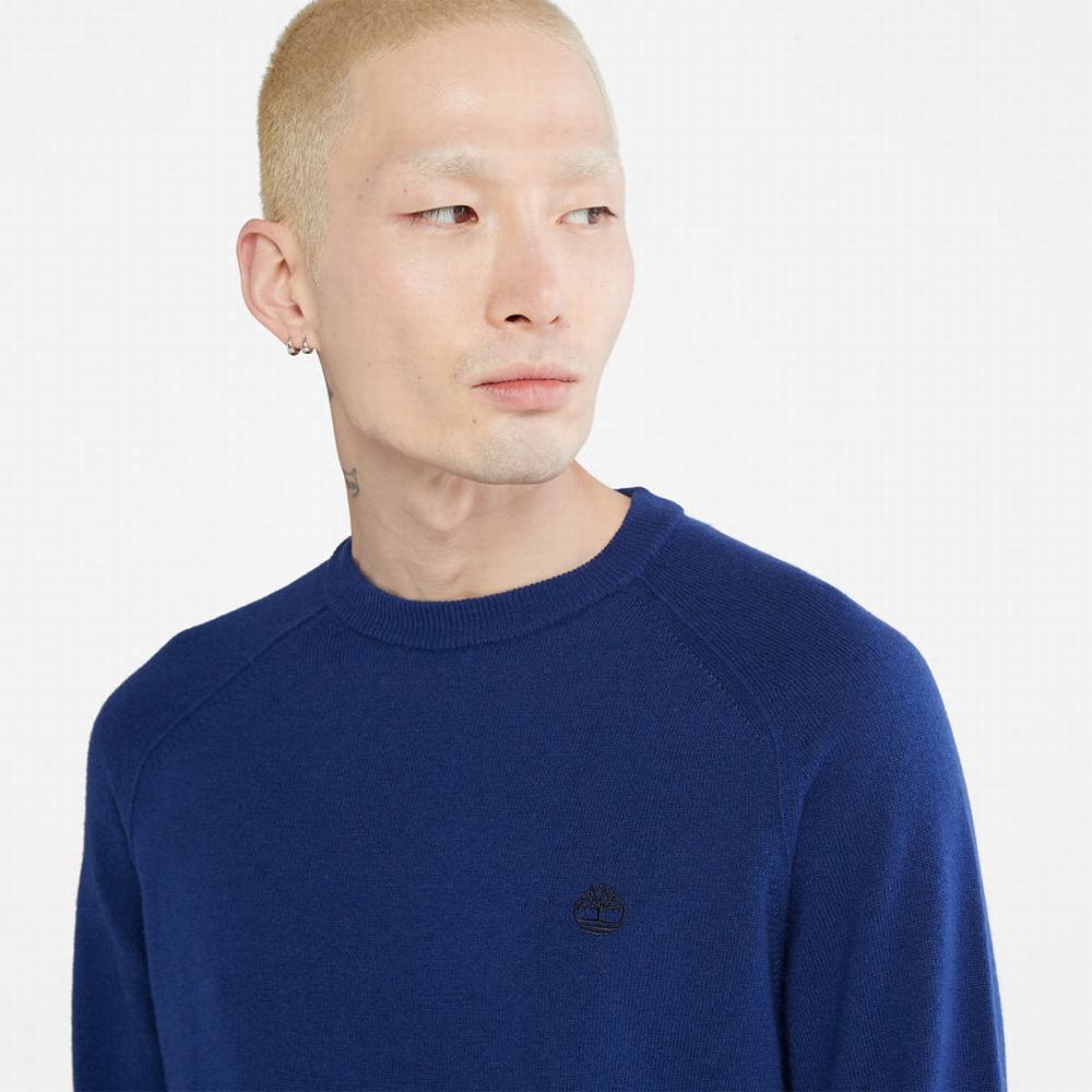 Timberland Crewneck Raglan Süveter Erkek Koyu Mavi | TR-8236M