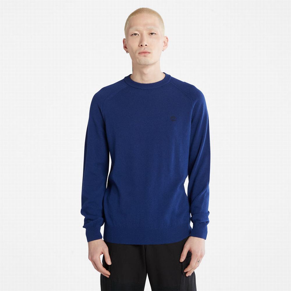 Timberland Crewneck Raglan Süveter Erkek Koyu Mavi | TR-8236M