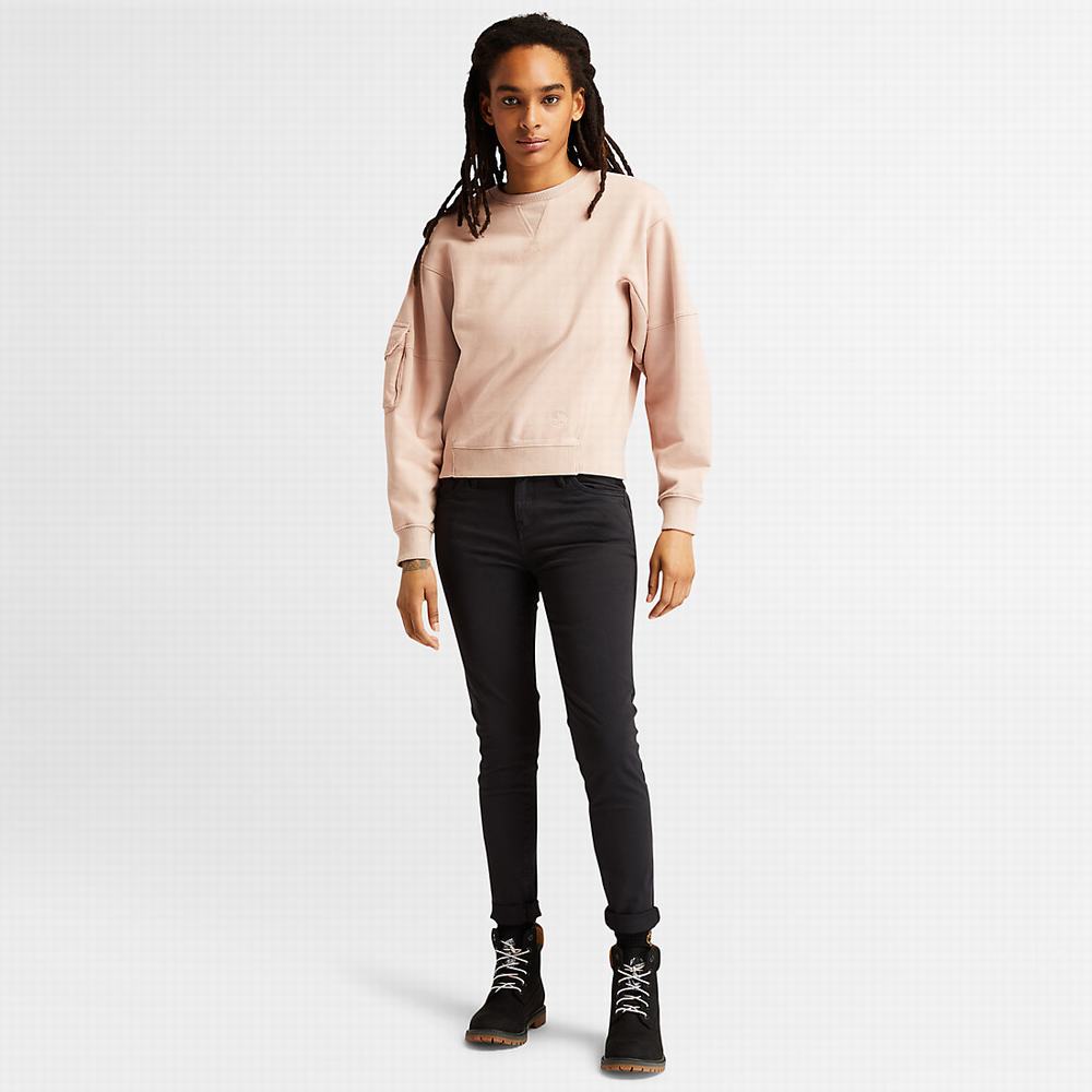 Timberland Cropped Cargo Tişörtü Kadın Açık Pembe | TR-3760P