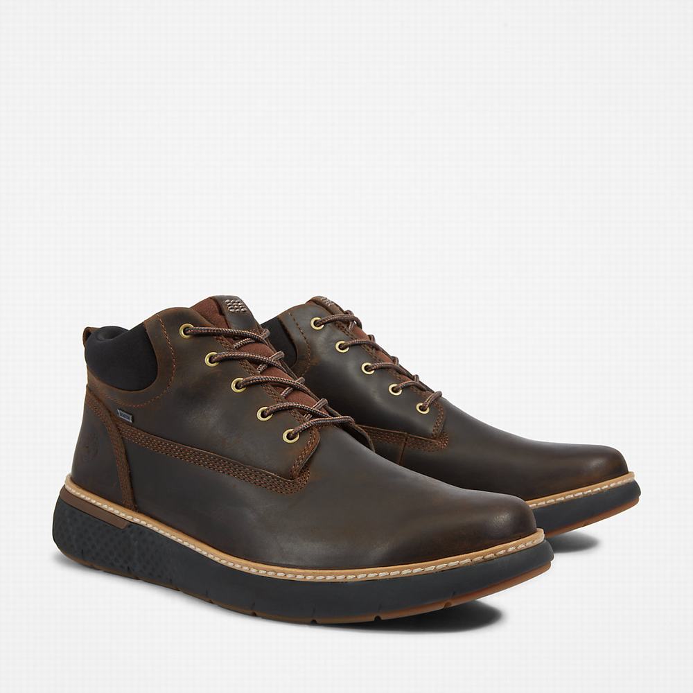 Timberland Cross Mark Gore-Tex® Chukka Bot Erkek Koyu Kahverengi | TR-1065G