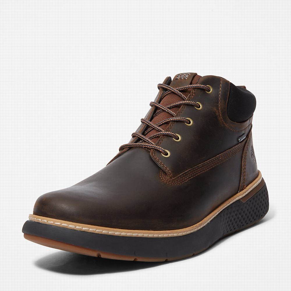 Timberland Cross Mark Gore-Tex® Chukka Bot Erkek Koyu Kahverengi | TR-1065G