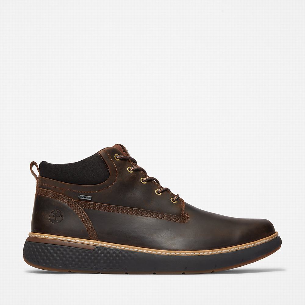 Timberland Cross Mark Gore-Tex® Chukka Bot Erkek Koyu Kahverengi | TR-1065G